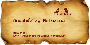 Andaházy Meluzina névjegykártya